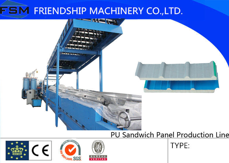 Continuously Automatic PU Sandwich Panel Production Line Two Tanks