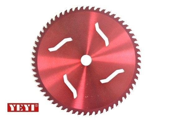 Red Powder Coating Carbide Brush Cutter Blade For grass , TCT circular 40 tooth saw blade