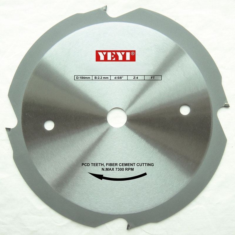 Professional  Industrial 184mm PCD Saw Blade / fiber cement saw blade