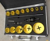 Bimetal Hole Saw Set Size From 3/4~3-1/4 Inch With Arbors And Extension In Aluminum Box