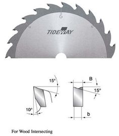Flat tooth TCT saw blades for cutting soft wood or hard wood