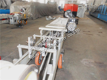 Moveable Square downspout machine , 3KW sheet metal roll forming machines