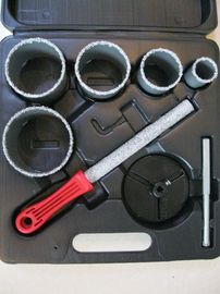 55mm Drill Hole Saw Cutting Holes On Tile / Ceramic , Tungsten Carbide Hole Saw Kit