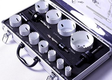 13PC Metal Cutting Hole Saw Set With Extension Ba , Hex Shank Arbor