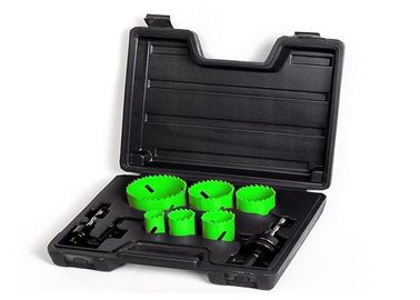 9PC Painted Wood / Plastic Bimetal Hole Saw Set M3 / M42 Metal Cutting Tools