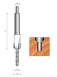 Countersink TCT drill bits with M5*10 adjustable screw and center point