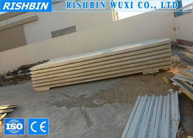 Metal Surface Glass Wool & PU Sandwich Panel Machine with Non - stop Cutting