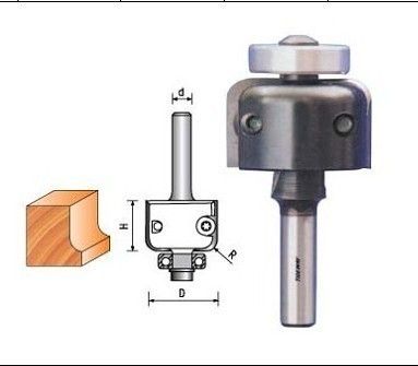 Black color cove CNC router bits with changeable knives