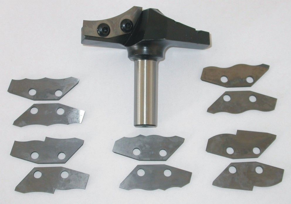 CNC Router Bits With Changeable Knives, 1/2 shank Black Color
