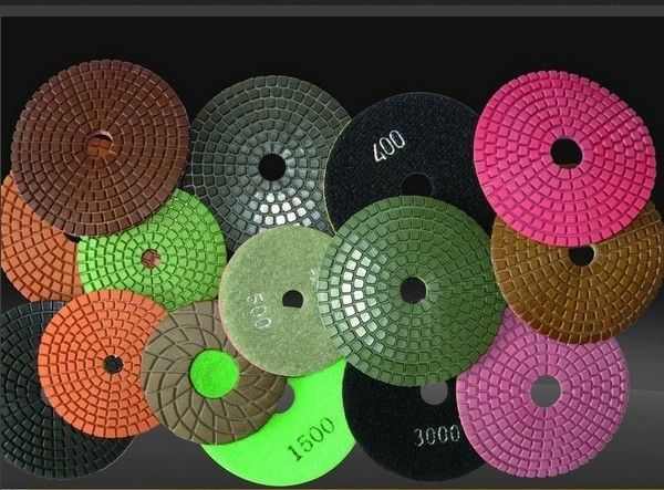 5 '' Or 4 Inch Diamond Polishing Pads For Granite And Marble / Wet Pad